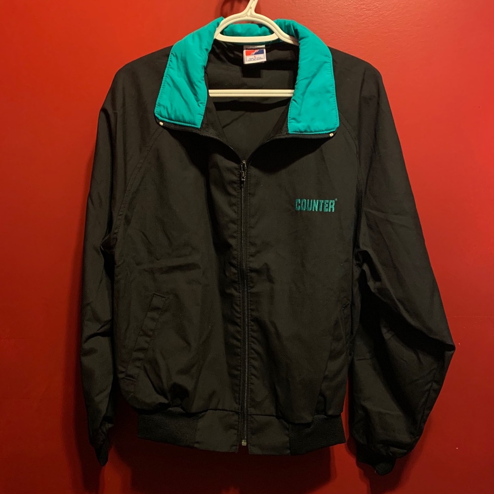 Vintage Men’s Swingster Jacket Large Black/Teal